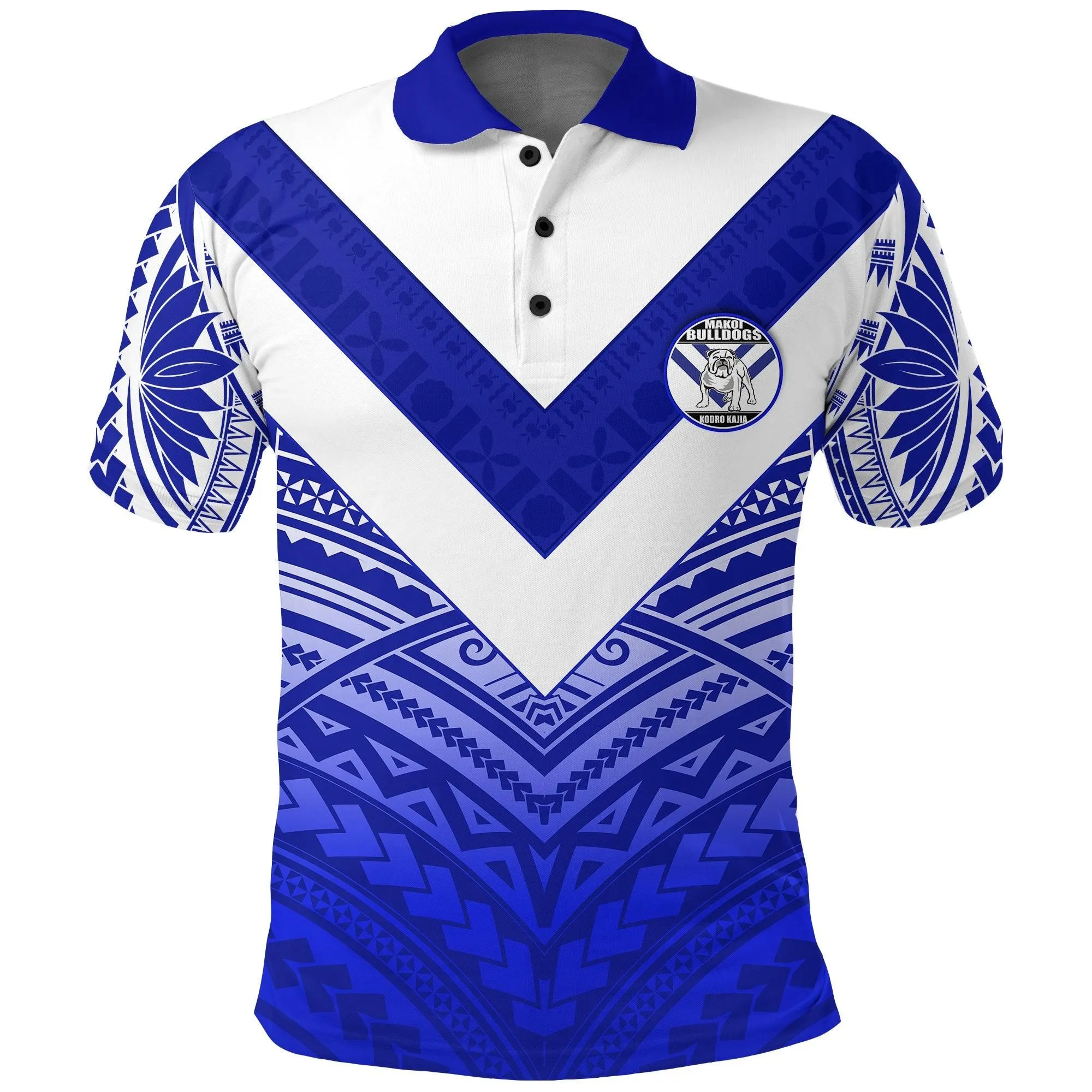 (Custom Personalised) Makoi Bulldogs Polo Shirt Forever Fiji Rugby - Version Fresh 03 - Custom Text and Number LT13