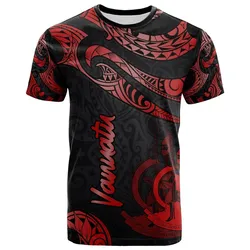 Vanuatu Polynesian T-Shirt - Poly Tattoo Red Version
