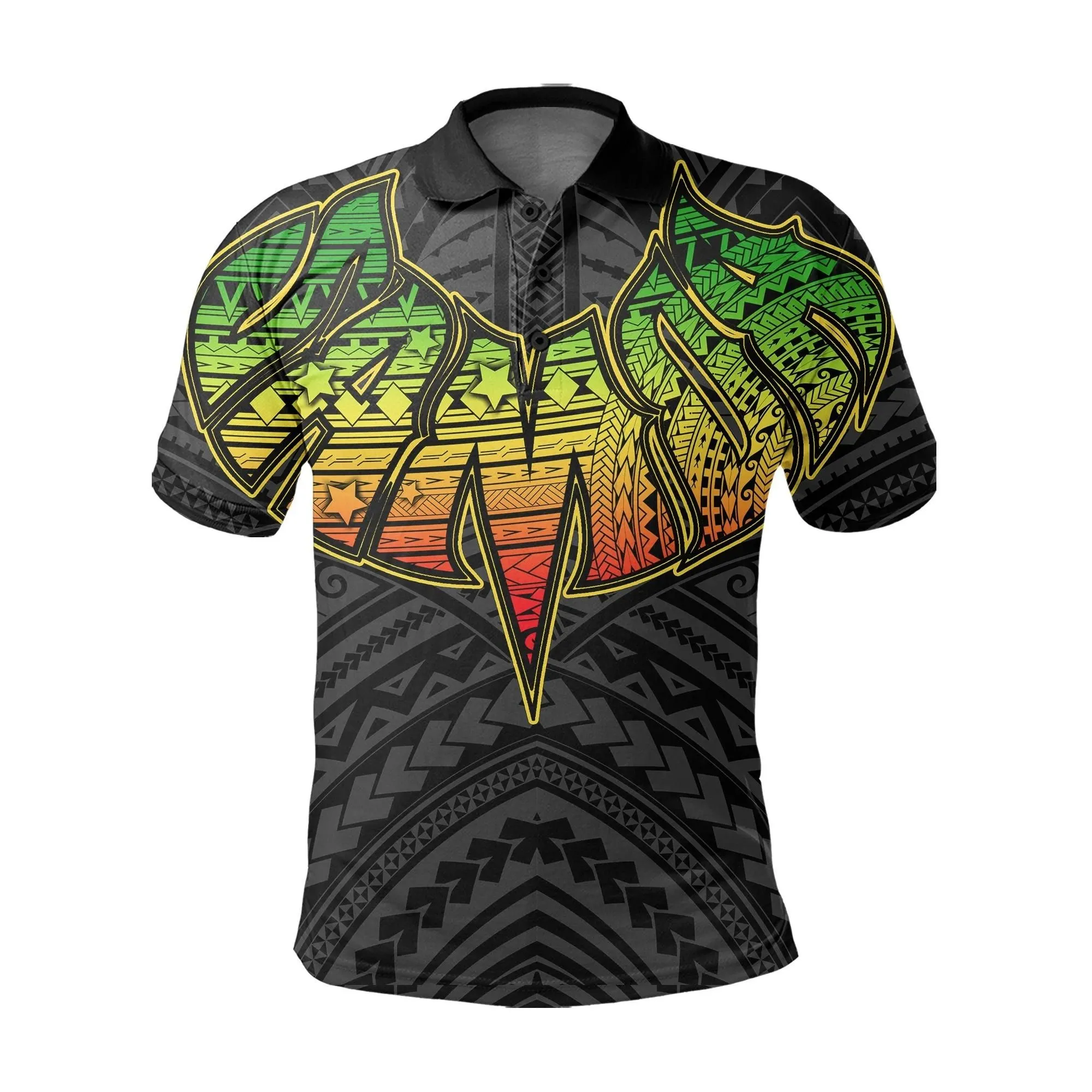 Alohawaii Shirt - Polo Shirt Samoa Polynesian Coat Of Arm - Raggae - J4