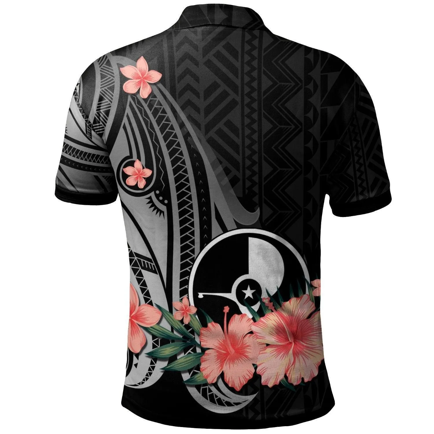 Yap Polo Shirt - Polynesian Hibiscus Pattern Style