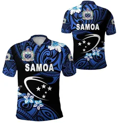 Manu Samoa Rugby Polo Shirt Unique Vibes - Blue