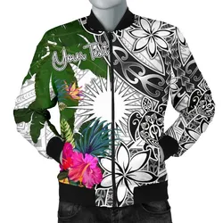 Marshall Islands Custom Personalised Mens Bomber Jacket White - Turtle Plumeria Banana Leaf