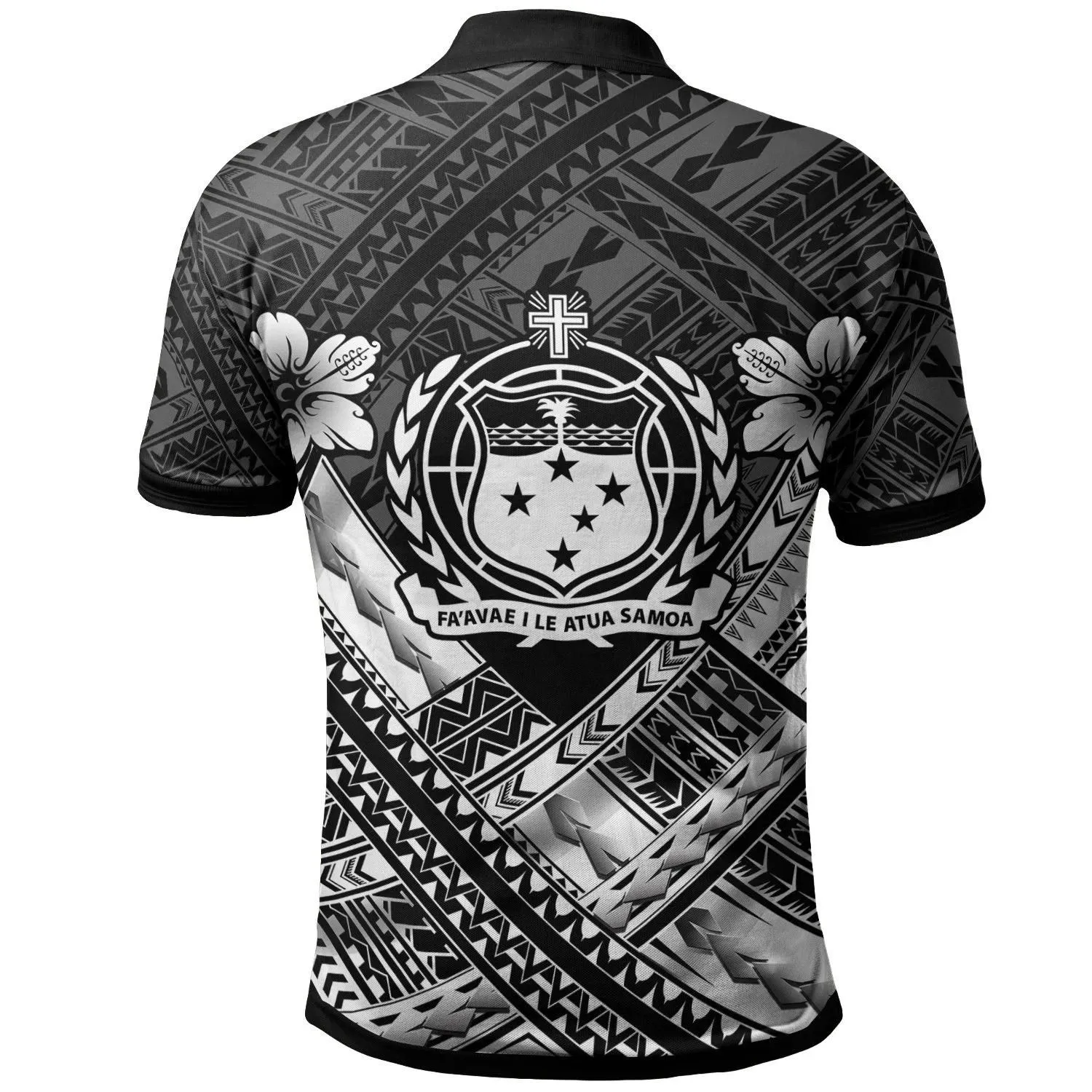 Samoa Polynesian  Polo Shirts - Samoa White Seal Camisole Hibiscus Style - BN18