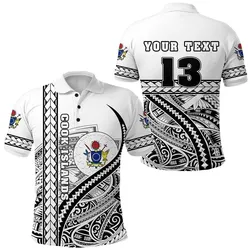 (Custom Personalised) Cook Islands Rugby Polo Shirt Simple - Custom Text and Number