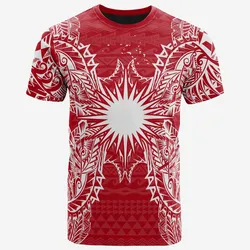 Marshall Islands All Marshall Islands Flag Map Polynesian Tattoo Red White Unisex 3D T-Shirt All Over Print ONCLN