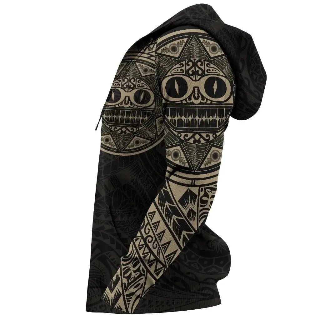 Tribal Hoodie, Polynesian Sun God Tattoo All Over Print Hoodie A7