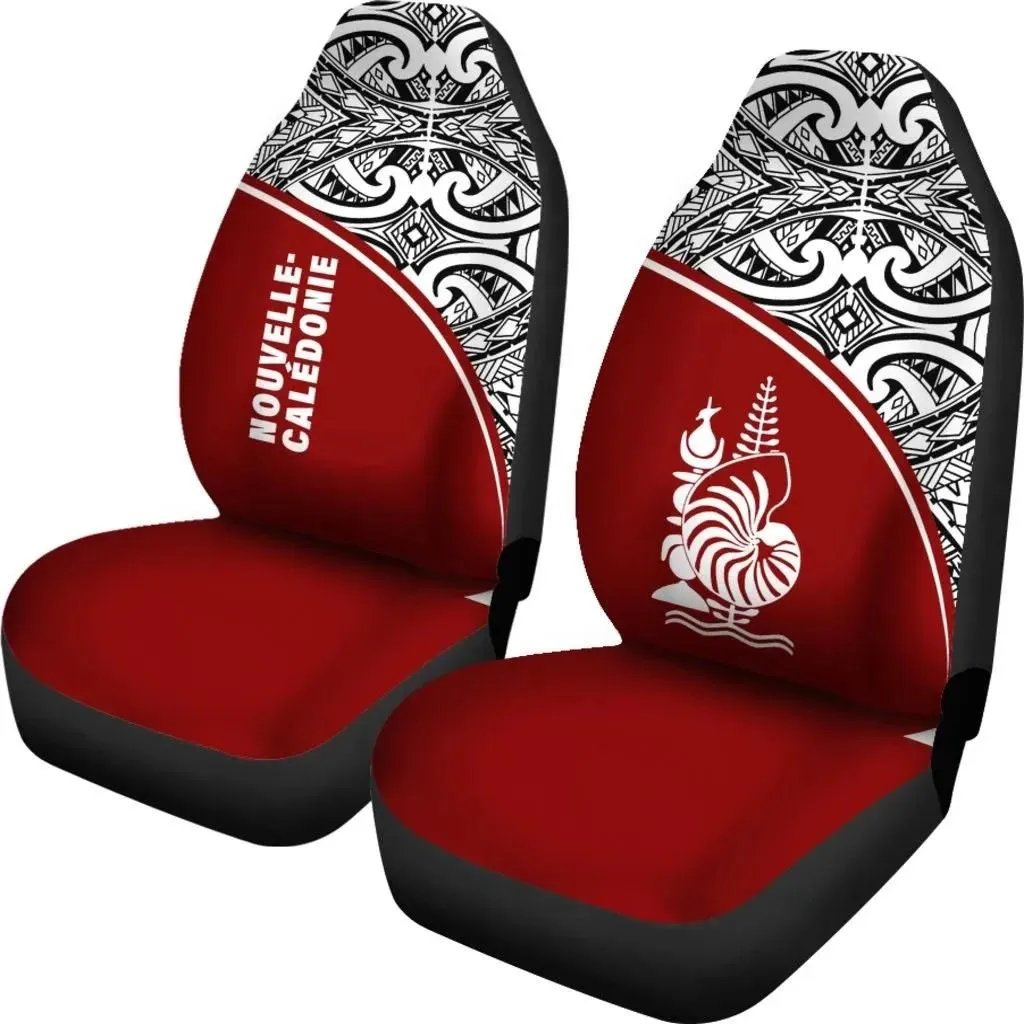 FamilyGater Accessories Car Seat Covers - New Caledonia Polynesian - Red Curve - BN11