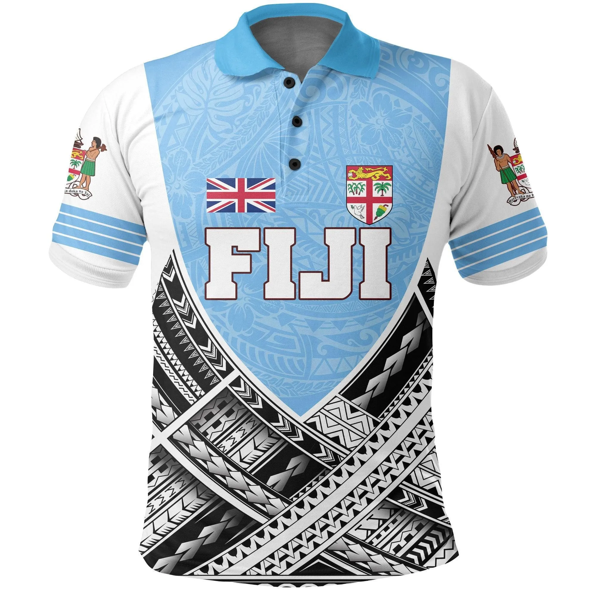 (Custom Personalised) Fiji Polo Shirt Polynesian Sport Style LT16