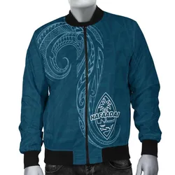 Guam Mens Bomber Jacket - Hafa Adai Pattern Style