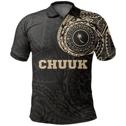 Chuuk Polo Shirt - Chuuk Flag Polynesian Tattoo