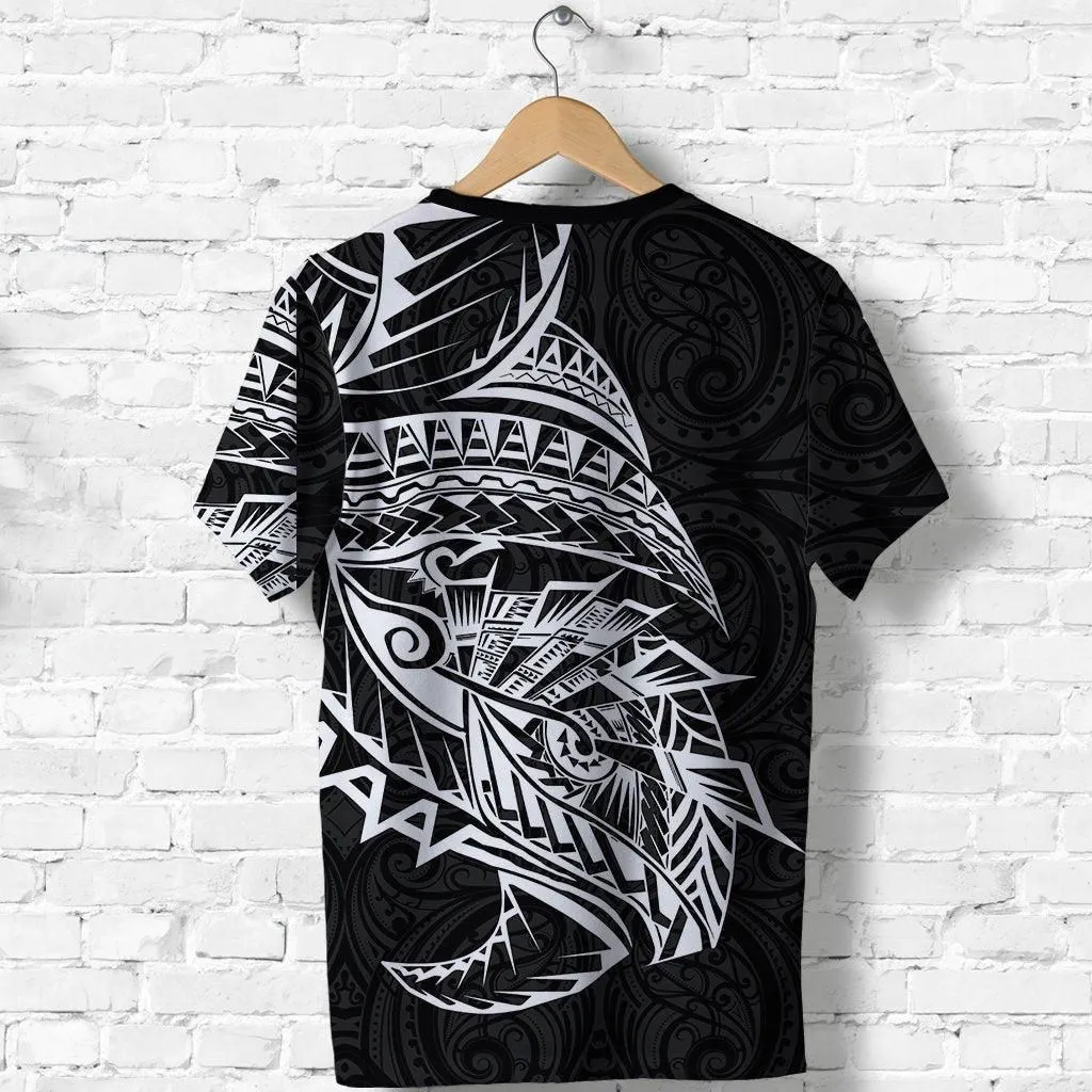 New Zealand Shirt, Maori Tattoo T shirt Polynesian Style - Black
