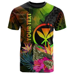 Polynesian Hawaii Kanaka Maoli Polynesian Personalised T shirt - Hibiscus and Banana Leaves