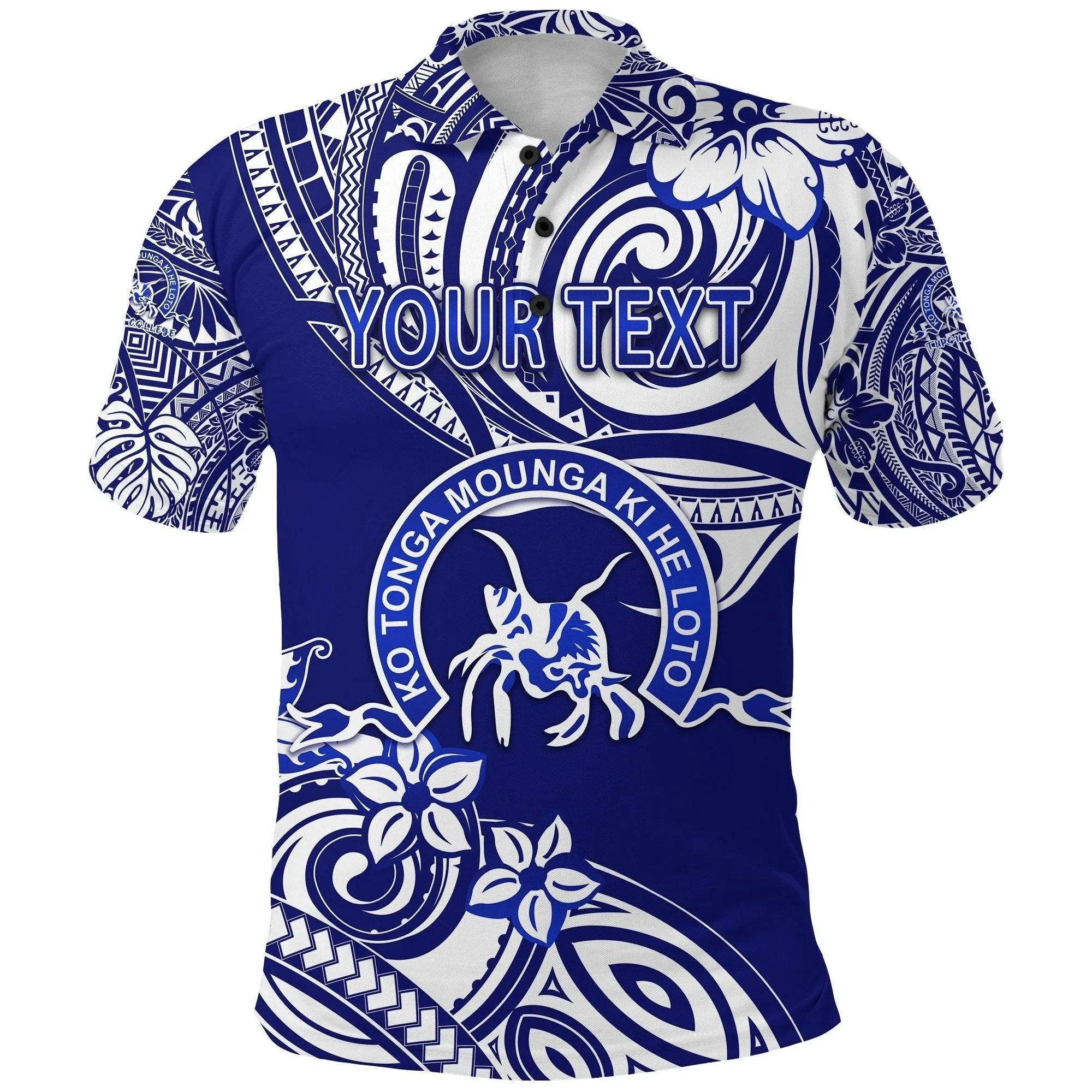(Custom Personalised) Kolisi Ko Tupou College Tonga Polo Shirt Unique Vibes - Blue