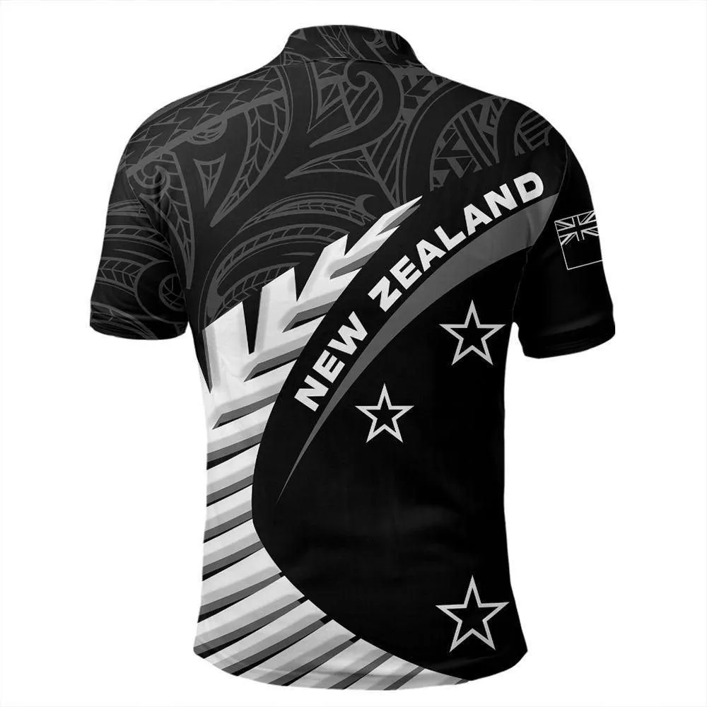 Polynesian Pride Polo Shirt - New Zealand Polo Shirt Aotearoa Black Rugby Polo Shirt