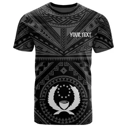 Pohnpei Personalised T shirt - Pohnpei Seal With Polynesian Tattoo Style Black - BN25