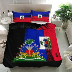 Haiti Flag Bedding Set Flag Style