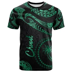 Chuuk Micronesia T Shirt - Poly Tattoo Green Version