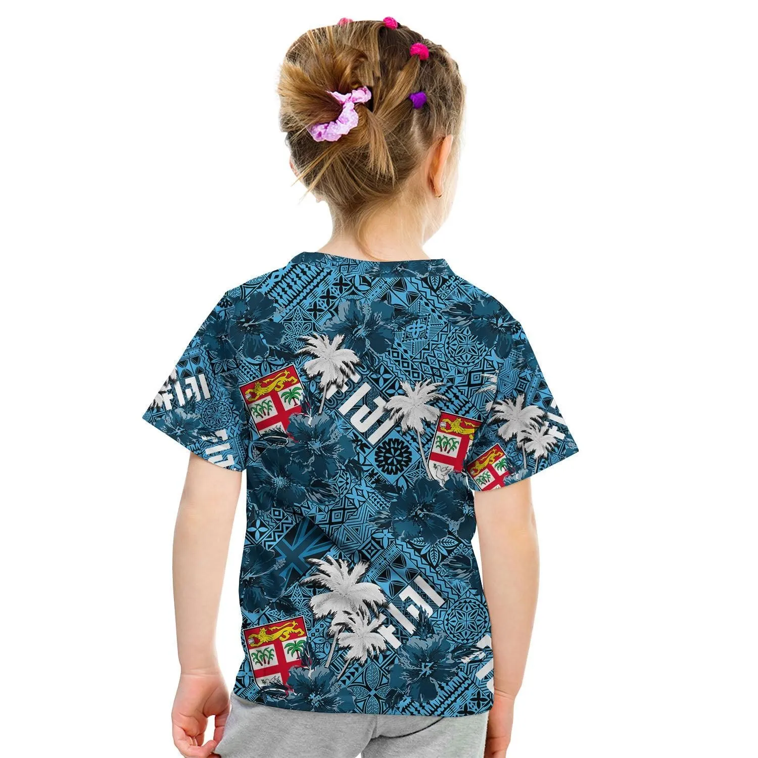 Fiji Hibiscus T Shirt KID Hawaii Style No.1 LT6