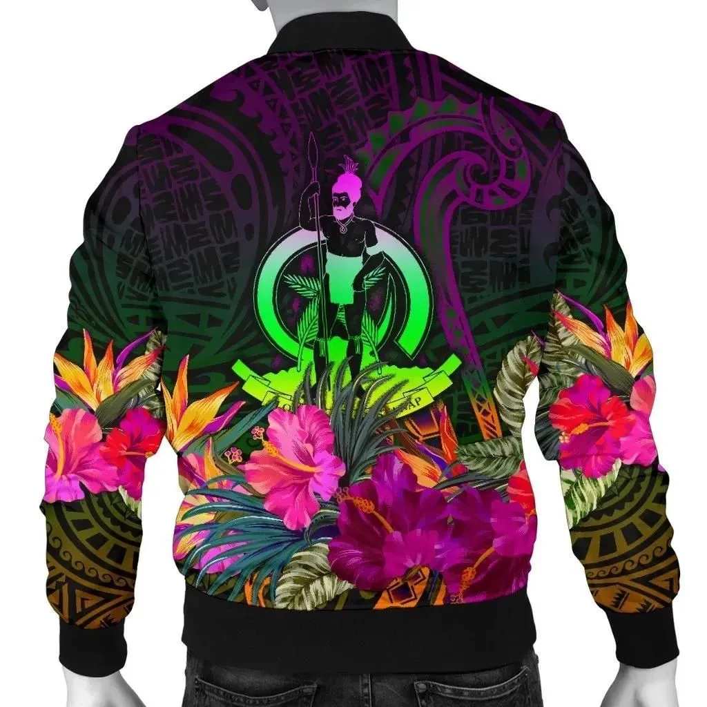 FamilyGaterJacket - Bomber Jacket Vanuatu - Summer Hibiscus - BN15