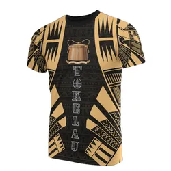 Tokelau T shirt - Tokelau Coat Of Arms Polynesian Tattoo Gold Style