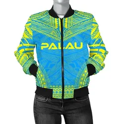 FamilyGater Jacket - Bomber Jacket Palau Flag Polynesian Chief - Bn10