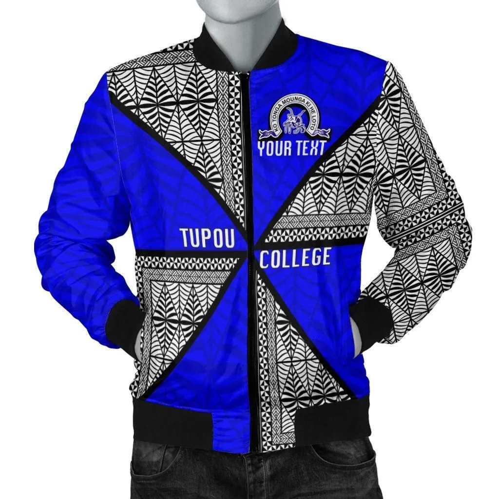 (Custom Personalied) Tonga Tupou College Bomber Jacket - Tongan Patterns LT20