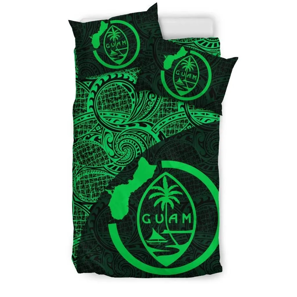FamilyGater Bedding Set - Cover and Pillow Cases Guam Coat Of Arm Map Polynesian 05 Th9