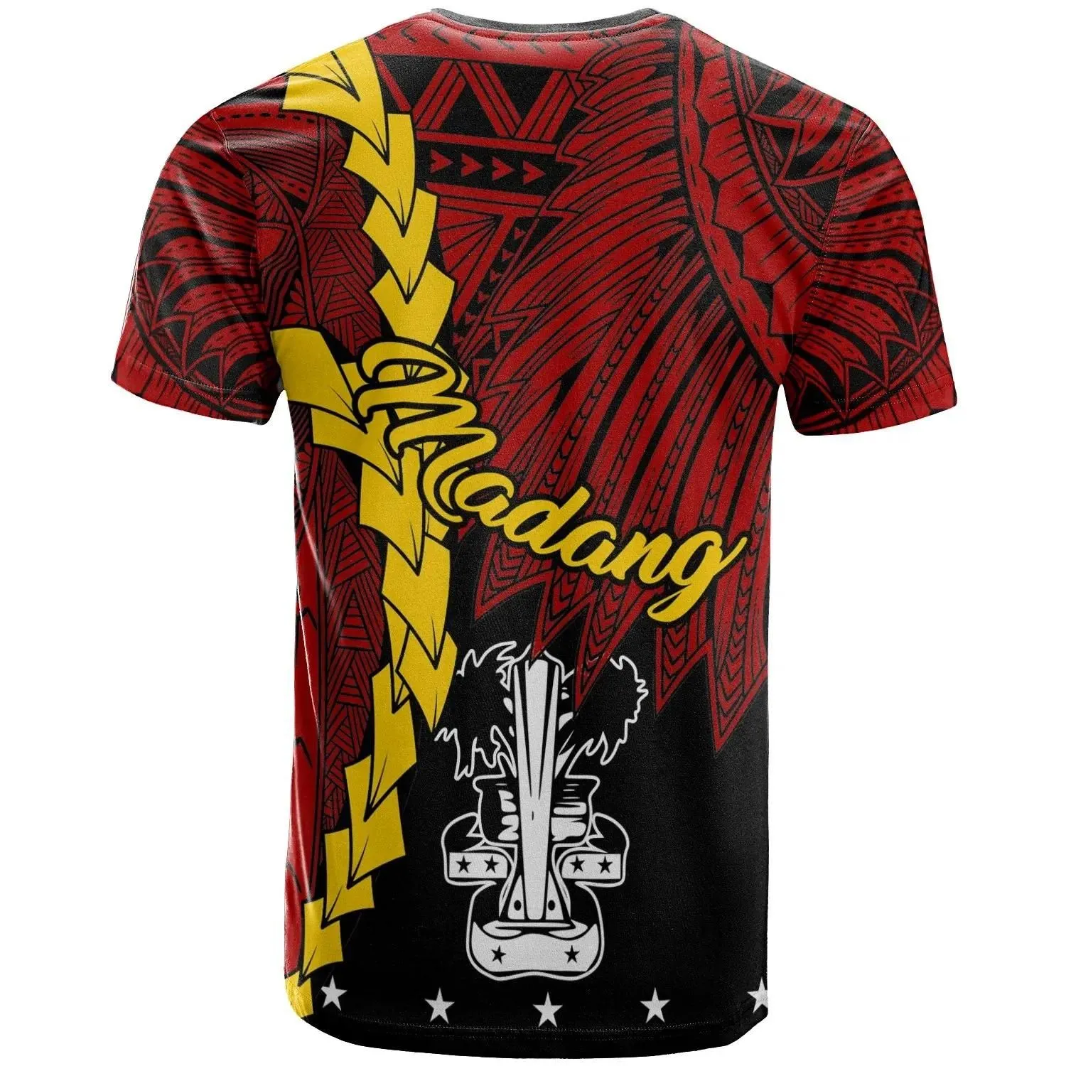 Papua New Guinea Madang Province Polynesian T-Shirt - Tribal Wave Tattoo - BN12