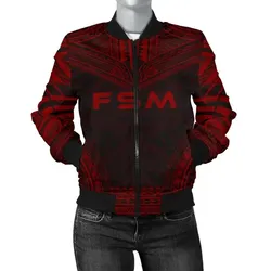 FamilyGater Jacket - Bomber Jacket Federated States Of Micronesia Polynesian Chief - Red Version - Bn10