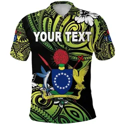 (Custom Personalised) Cook Islands Rugby Polo Shirt Unique Vibes Coat Of Arms - Green