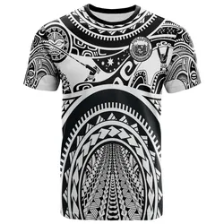 Hawaii T-Shirt - Coat of Arm Hawaii & Polynesian Patterns Maui Tattoo