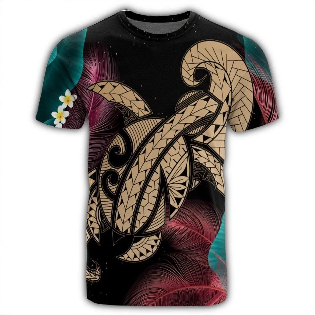 Hawaii Turtle Polynesian Tropical T-Shirt - Ghia Style Gold - AH