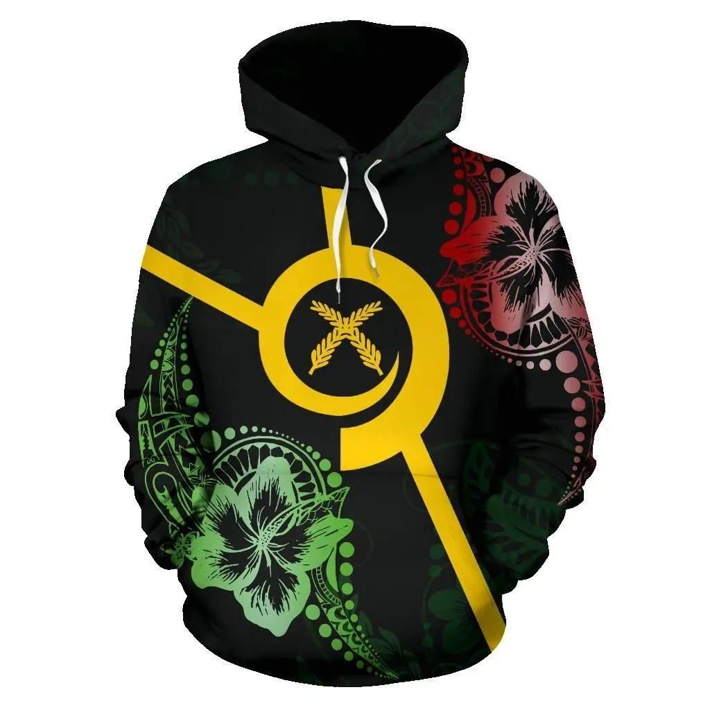 Vanuatu All Over Hoodie - Hibiscus Style - Bn09