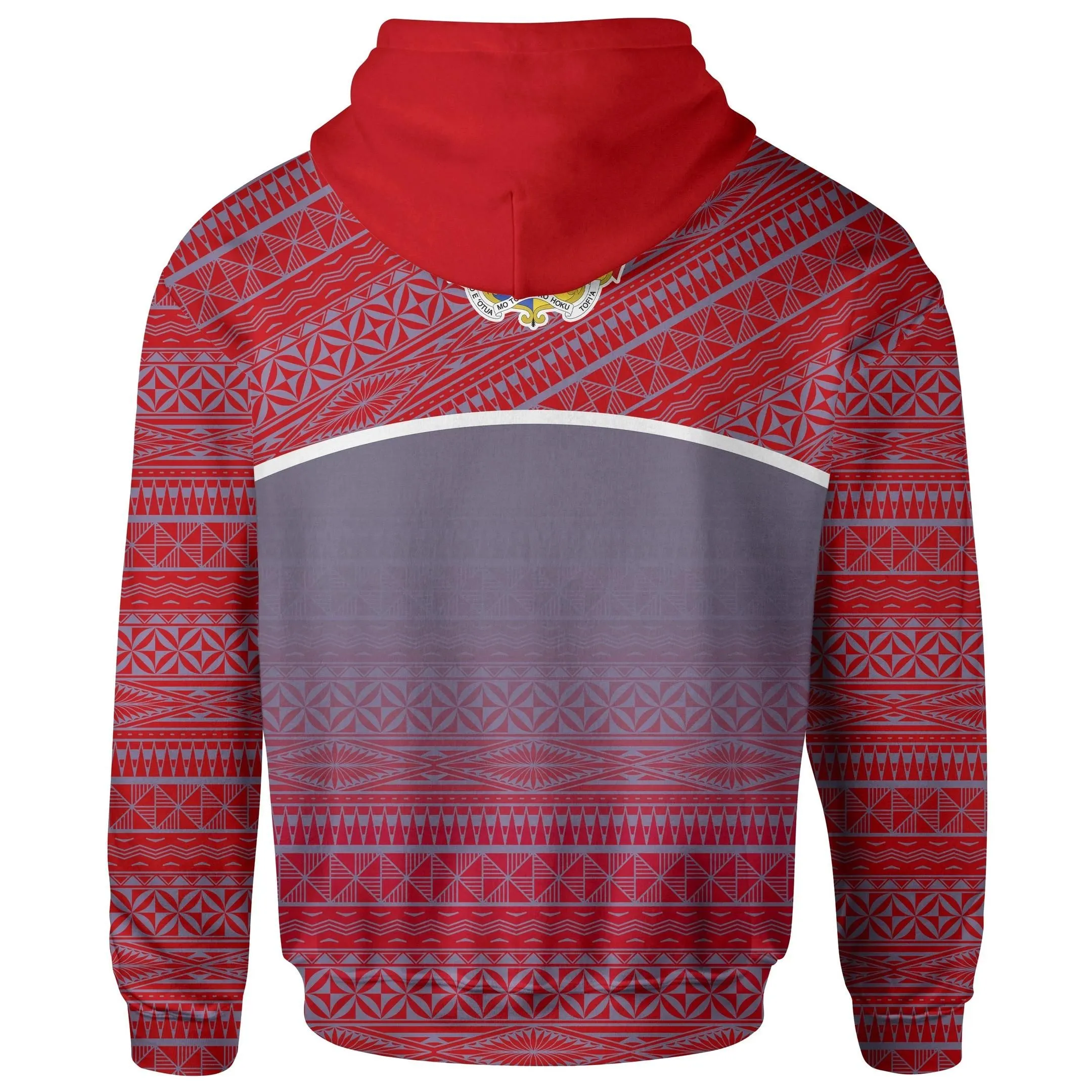 Alohawaii Clothing - Hoodie Tonga Polynesian - White Tattoo - Bn11