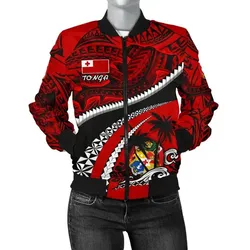 FamilyGater Jacket - Bomber Jacket Tonga Polynesian Shark Tattoo K4