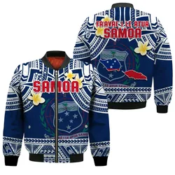 Samoa Bomber Jacket Samoan Plumeria Flowers Mix Polynesian Pattern LT14