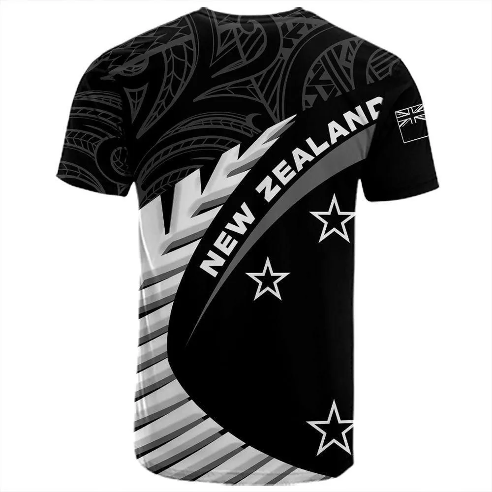 Polynesian Pride New Zealand T-Shirt - Aotearoa Black Rugby T-Shirt