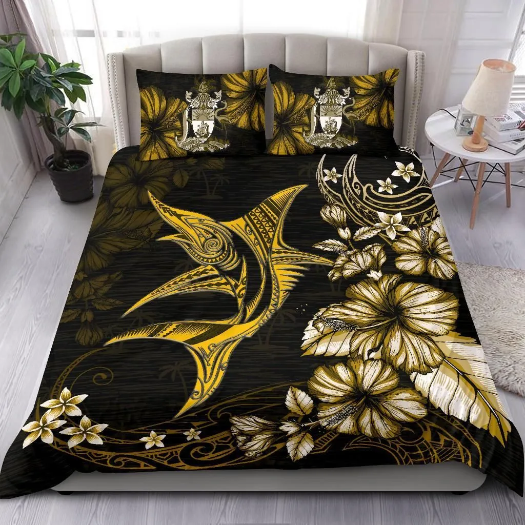 The Bahamas Bedding Set - Yellow Marlin with Hibiscus