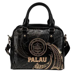 Palau Polynesian Shoulder Handbag - Gold Tribal Wave