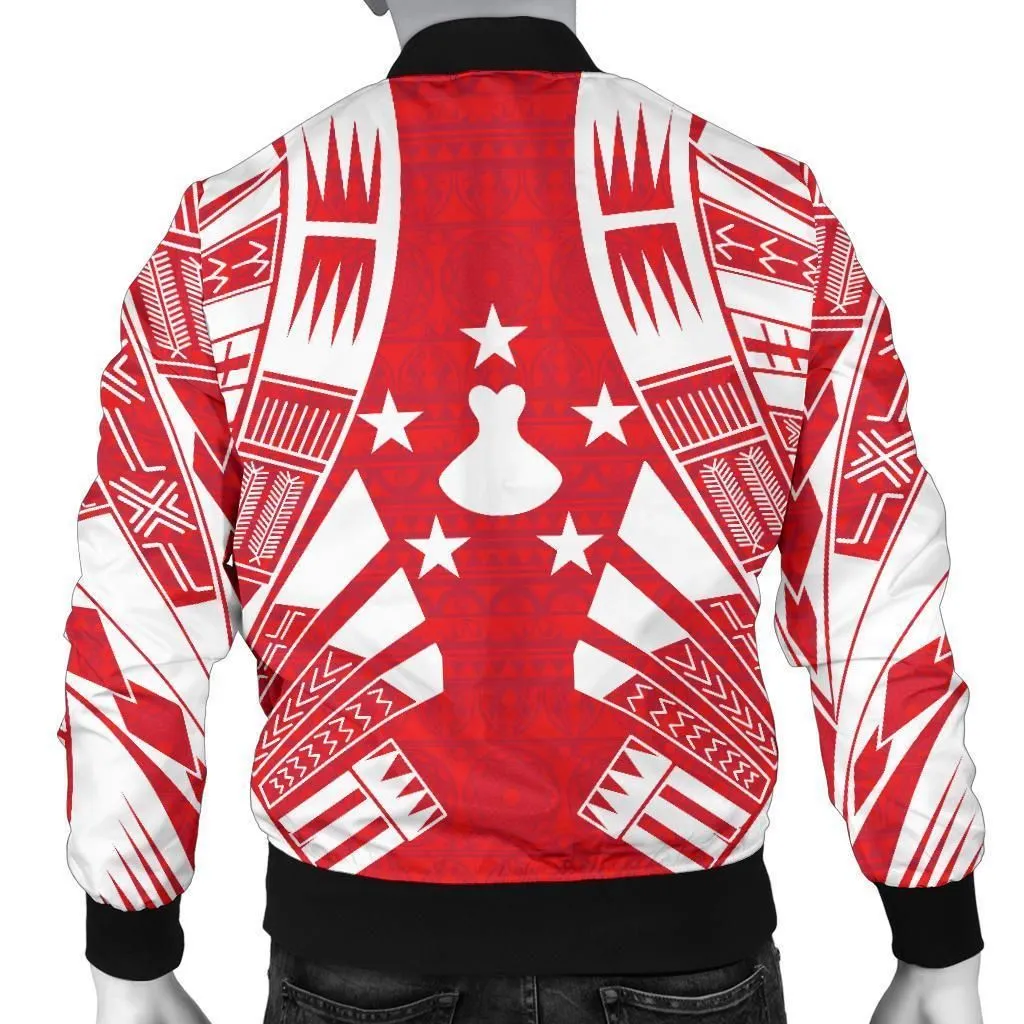 Austral Islands Men Bomber Jackets - Polynesian Tattoo Flag