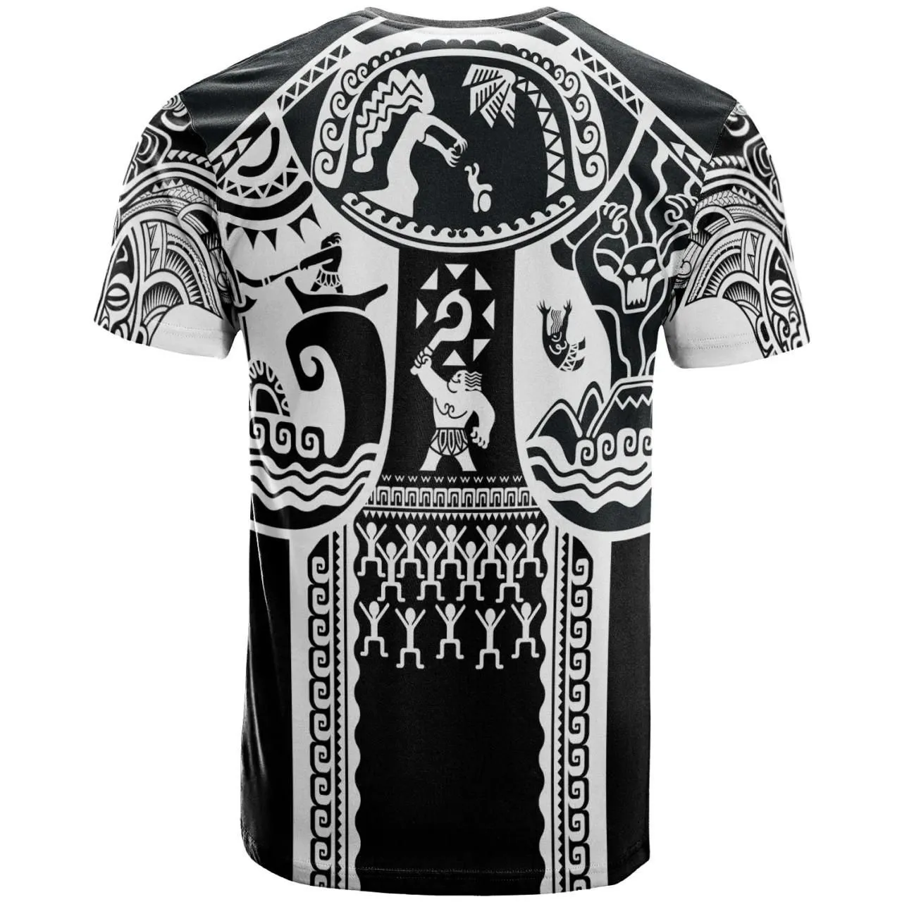 Hawaii Custom Personalised T-Shirt - Coat of Arm Hawaii & Polynesian Patterns Maui Tattoo