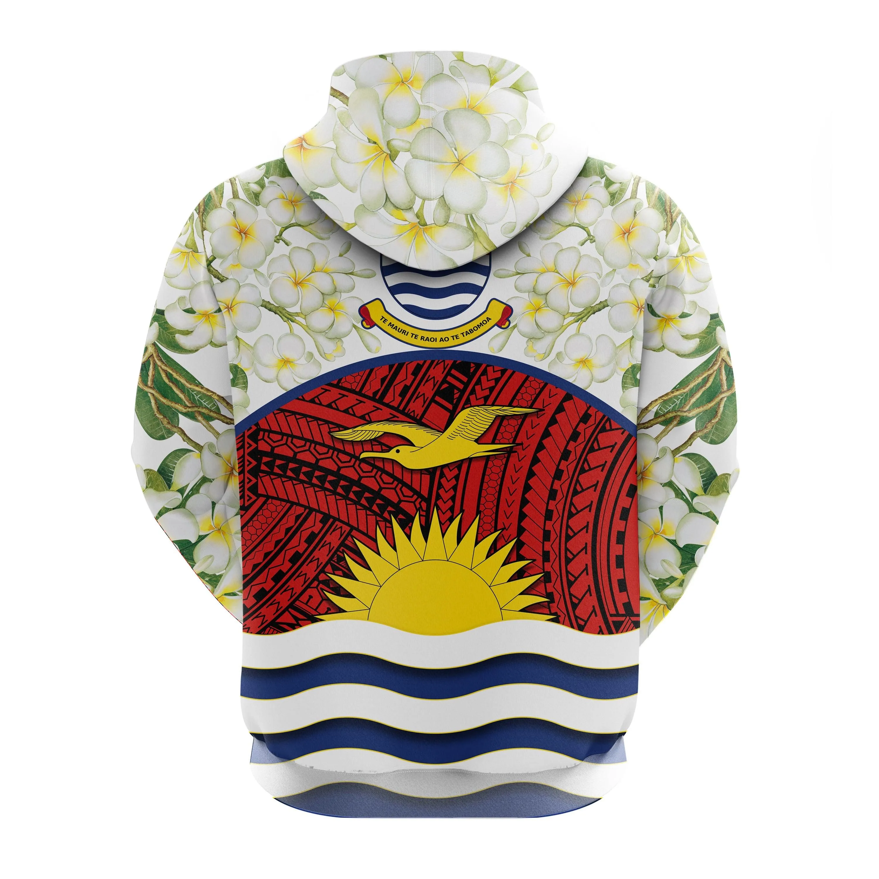 Kiribati Flag Mix Plumeria Frangipanis flower Hoodie - LT20