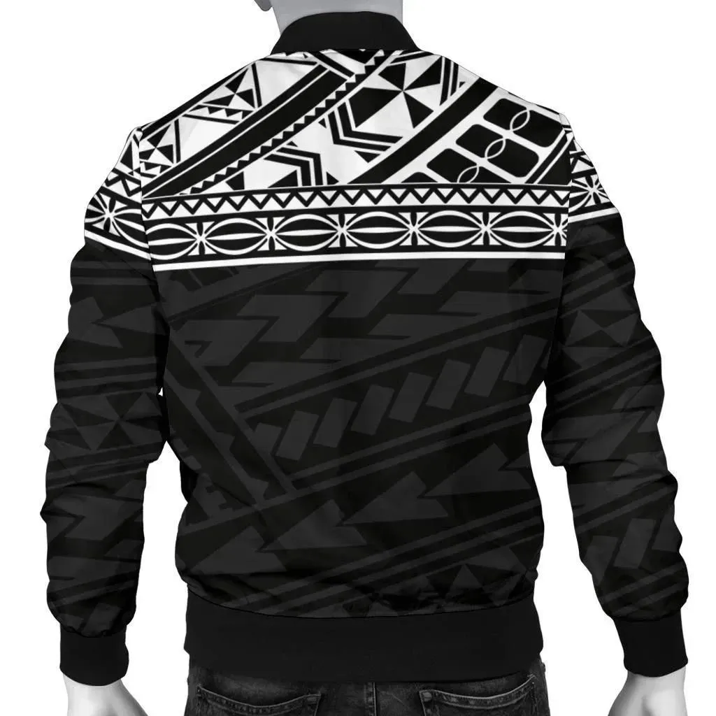 Polynesian Men's Bomber Jacket - Custom Black Style - BN09