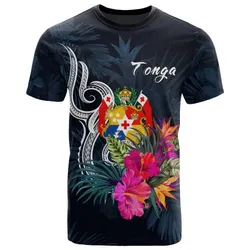 Tonga Polynesian T shirt - Tropical Flower