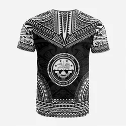 Federated States Of Micronesia Custom Personalised T-Shirt - F S M Seal Polynesian Chief Tattoo Black Version