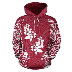 Hawaii Hoodie, Hibiscus Polynesian Tattoo All Over Print Hoodie Th72