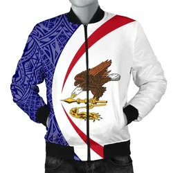 American Samoa Men's Bomber Jacket - Circle Style 01 J4