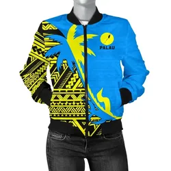 Palau Coconut Tree Women's Bomber Jacket K4