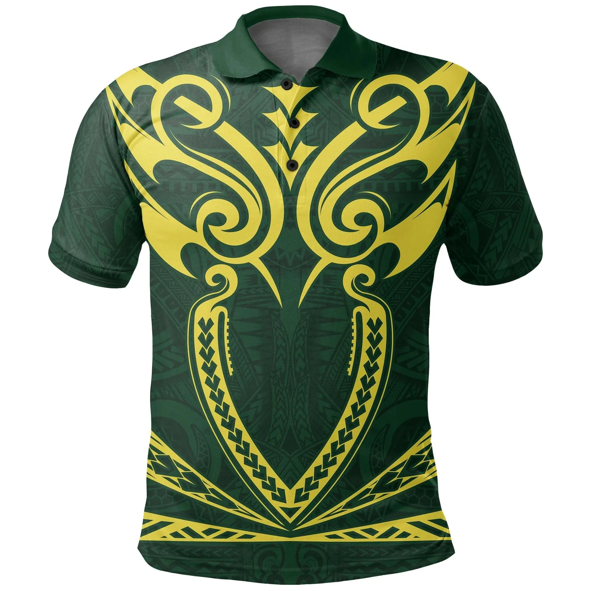 Alohawaii Shirt - Hawaii Kanaka Polynesian Football Jersey Polo Shirt - Green - Bernice - AH - J2