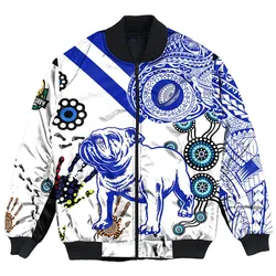 Vibe Hoodie Clothing - Canterbury Bankstown Bulldogs Indigenous Polynesian Tattoo Style Bomber Jackets
